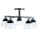 Berne chandelier 5he27 40W black-chromium 56x56x25 cm Bayerlux