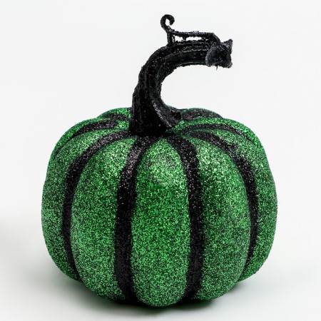 Decor "Pumpkin" in green color 9.5x9.5x12 cm-1