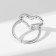 Ring "Atmosphere" is a crumpled heart, color silver, dimensionless