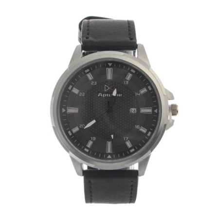 Men's wristwaters "ARANS" with calendar, D-4.5 cm, black strap