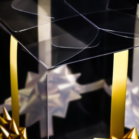 PVC folding box "Golden Bow", 12 x 12 x 15 cm-2