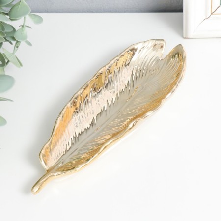 Souvenir ceramics stand "Peryshko" gold 21x7.3x2.5 cm-2