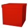 Box 60x60x60 cm, red, with a lid, 1pc.