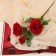 Artificial flowers "rose charm" 8x58 cm, red