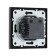 Socket with USB-A + usb-C connectors, 2.1 A, 5V, TOT MATTE GLASS, hidden, glass, black