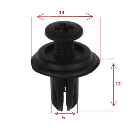 Clip fastener, universal, KP-0030-1