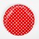 Set for the holiday "Peas", tablecloth 180x108 cm, 6 plates, 6 tongues, red color