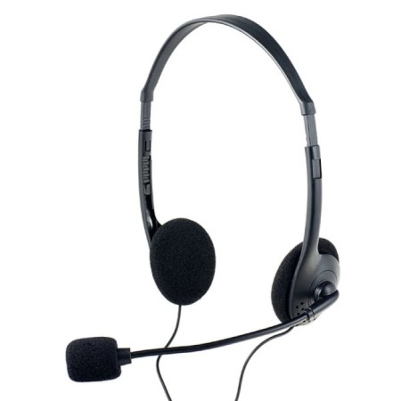 Perfeo Chat headphones, computer, microphone, 105 dB, 3.5 mm, 1.8 m, black