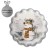 Serving shares "Christmas snowman", d = 20 cm, white color