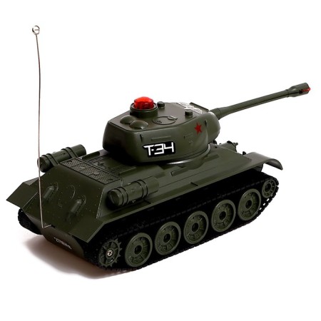 Tank battle T34 VS M1A2, on the radio control, 2 tanks, light and sound-7