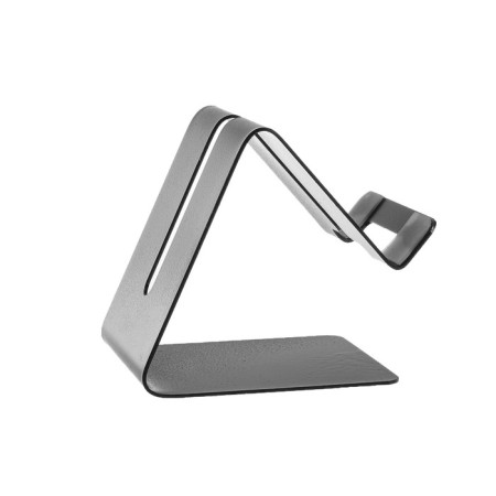 A phone stand, with a connector for the wire, metal, black-3