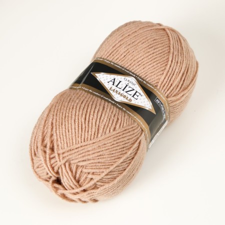Yarn "Lanagold" 51% acrylic, 49% wool 240m/100g (05 beige)-1