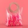 Gift package from PVC, pink, 17 x 15 x 8 cm