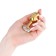 Anal traffic jam-hoods, gold, transparent crystal, d = 27 mm