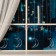 Garland “fringe” 2.7 × 0.9 m with nozzles “month”, ip20, transparent thread, 138 LED, glow warm white, 8 modes, 220 V