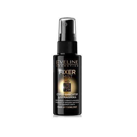 Eveline Fixer Mist HD makeup mocking mocking mocking mock-up spray up to 12 hours, 50 ml