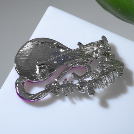 Brooch "Cat" Fold, color in silver-1