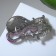 Brooch "Cat" Fold, color in silver