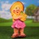 Garden figure "Dwarf with a basket" Small 16x15x39cm