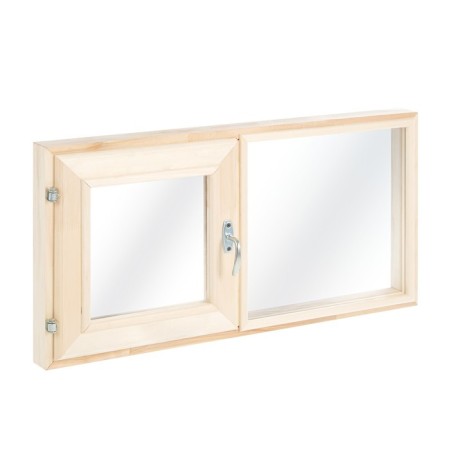 The window is double, one sash opens, double glass 40x80-1