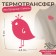 Thermalrotransfer "Little Bird", 4.5 × 6 cm, 5 pcs, pink color