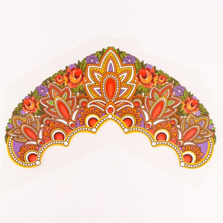 Thermalrotransfer "Pavloposadsky", pattern and flowers, set of 10 pcs.