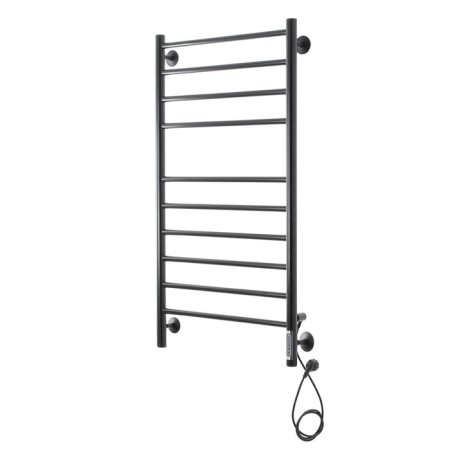 Domoterm electric heated towel rail "Medea" P10, 500x1000 mm, right, black matte