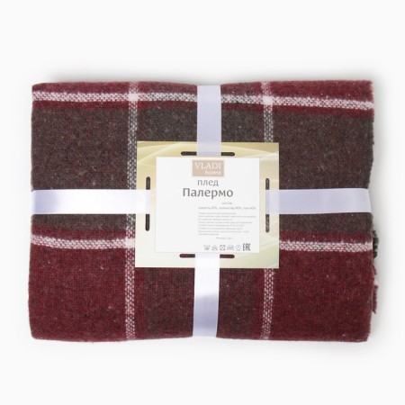 Palermo plaid 140x200cm, 15s/Sofa, Bordeaux/Cast/Bel, wool 20%, pan 40%, PE 40%-4