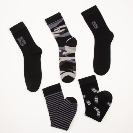 A set of male socks KAFTAN "Real Defender" 5 pairs, size 41-44 (27-29 cm)-1