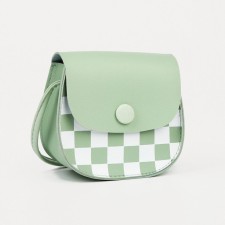 Baby bag on magnet, long belt, green color