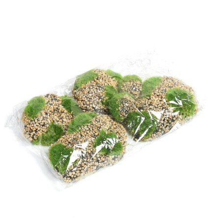 Artificial moss "Stones", with stone crumbs, set of 6 pcs., Greengo-10