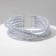 Bracelet "on the magnet" with rhinestones, the color is gray in silver, 20 cm