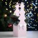 Gift box "Christmas tree" (12*12*42) tree, MDF 6 mm, painted, decorated, pink pastel-white
