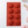 Baking uniform "Crystal", silicone, 8 cells, 29 × 17 × 2.2 cm, d = 5.5 cm, brown color
