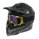 Glass-mask for motorcycle driving, glass blue-violet chameleon, black and yellow, OM-24