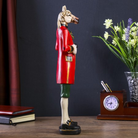 Souvenir Polystone "English cartoon - horse in the coat" 41.5x7x12 cm-4