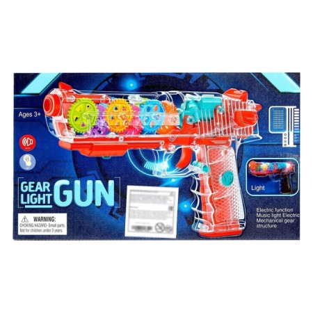Pistol "Techno", with rotating gears, light, sound-4