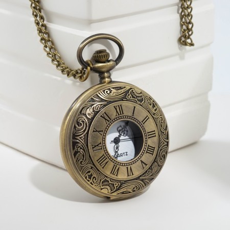 Pocket quartz clock "Roman numbers", on a chain of 80 cm