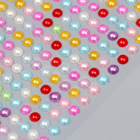 Plastic sticker "Rhinestial rhinestones" MIX D-0.6 cm 10x22.5 cm-1