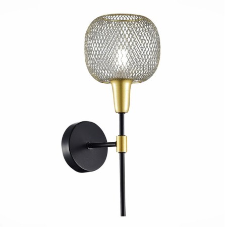 Wall lamp EVOLUCE. Sle1137-401-01. ELITIS. 1x60 W, E14, 14x38 cm, black color, golden