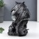 Plasma ball "Dragon and skull" black with silver patina 15x15x17.5 cm
