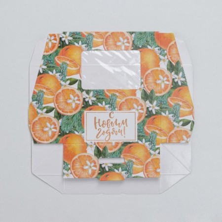 Folding box "Mandarin mood", 10 x 8 x 3.5 cm, New Year-3