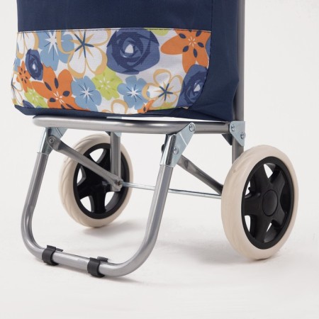 Household bag on a cart on a cord, the color is blue-3