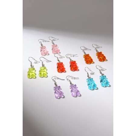 Earrings Assorted "Yummy" bears, color mix-5