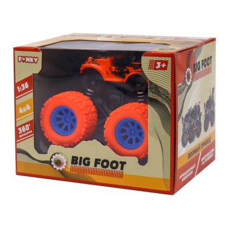 Friction Funky Toys Camouflage machine, 4x4, orange color-2