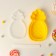 Ice cream form with a lid of the pineapple, silicone, 14 × 8.5 × 2.5 cm, yellow color