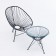 A set of furniture "Shell": a chair and a table, black