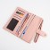 Women's wallet on the button, pink color