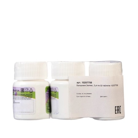 Valerian Ecotektex, 3 UEs of 50 tablets-1