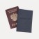 Cover for passport, dark blue color